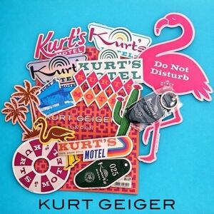 Kurt Geiger Keychain & Stickers Set